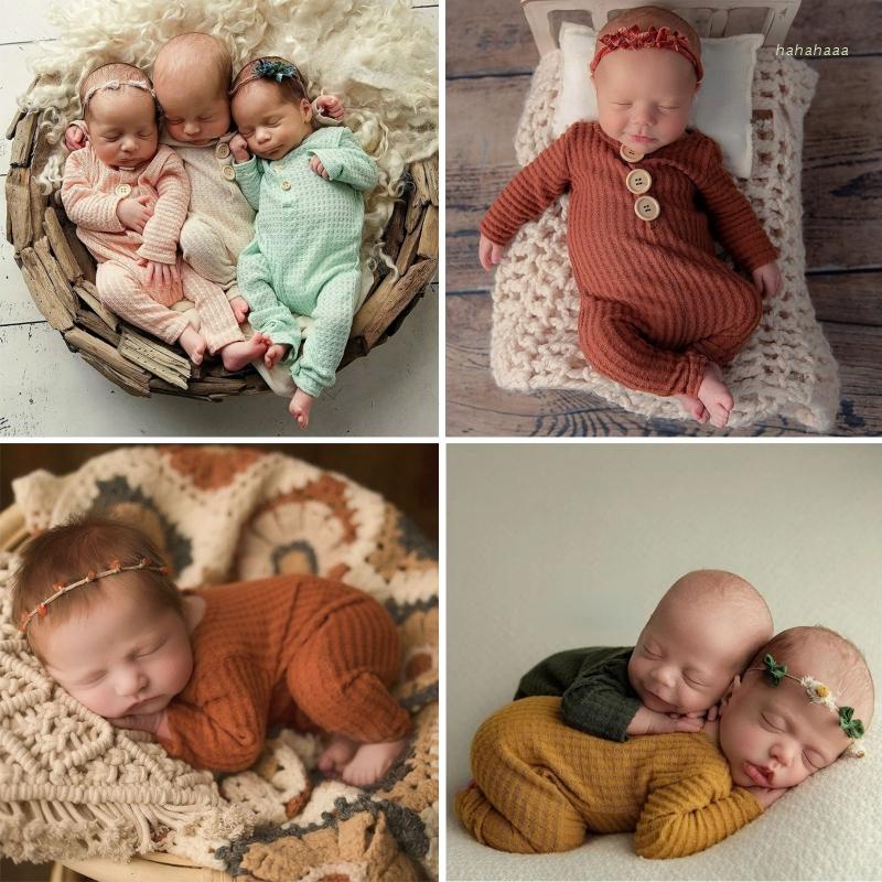 Bộ Áo Liền Quần Vải Cotton Mềm Dùng Làm Đạo Cụ Chụp Ảnh Cho Bé Sơ Sinh