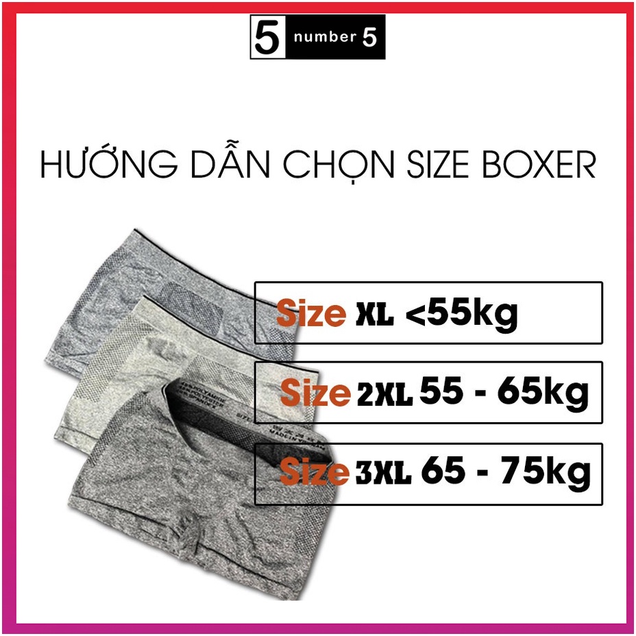 Combo 5 Quần Sịp Đùi Nam Cotton Co Dãn 4 Chiều Thấm Hút Mồ Hôi [5SR]