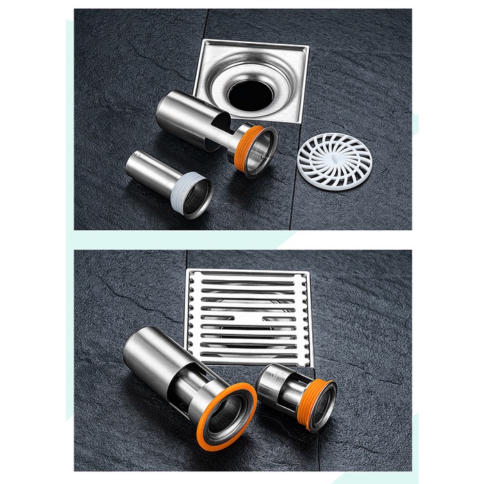 Phụ kiện ngăn mùi hôi cống nhà tắm, Inox Sus 304 lắp thoát sàn chống côn trùng Minh House