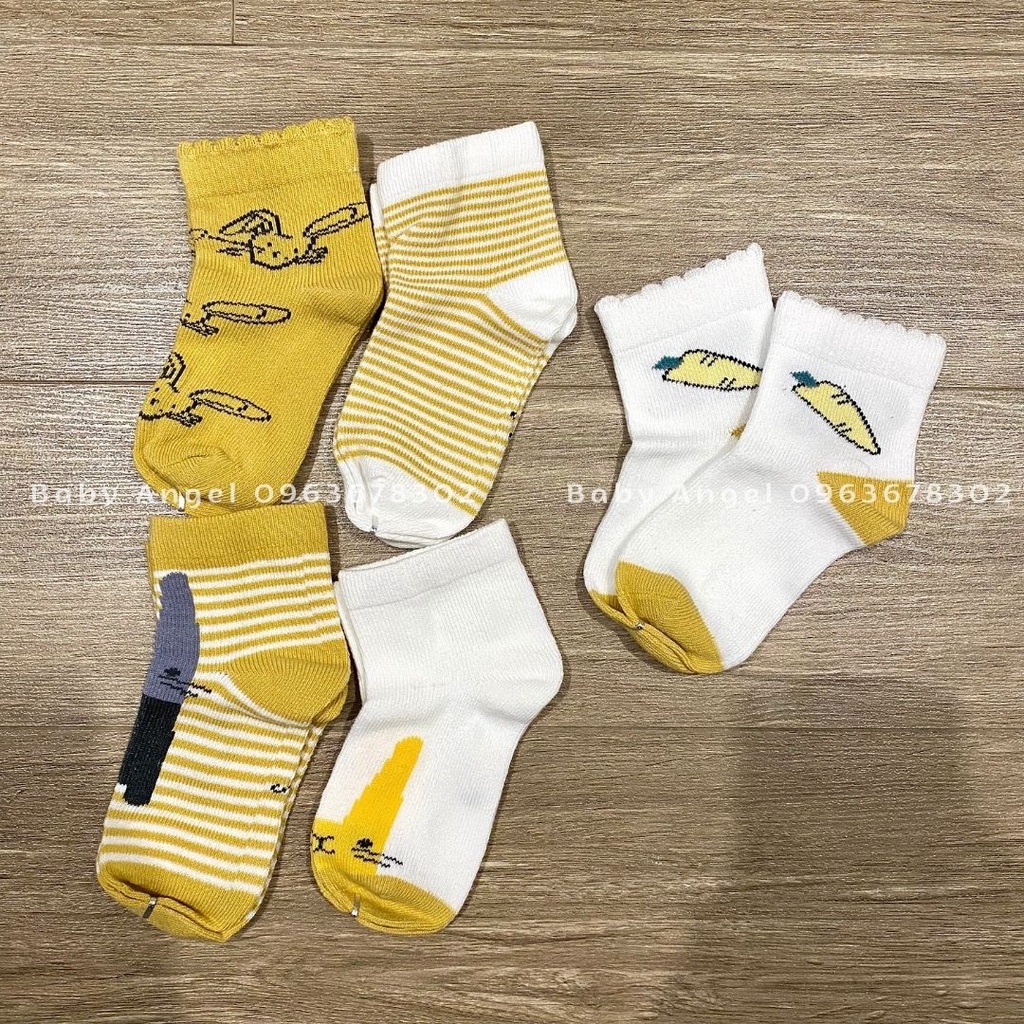 [𝑮𝑰𝑨́ 𝑯𝑼̉𝒀 𝑫𝑰𝑬̣̂𝑻] Set 5 đôi tất dày cho bé, họa tiết dễ thương 0-1,5t 1,5-3t