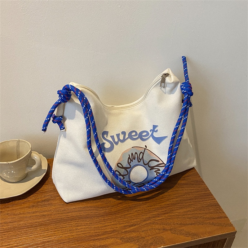 Túi Xách Đeo Vai / Kẹp Nách Chất Liệu Vải Canvas Thời Trang Mới Cho Nữ