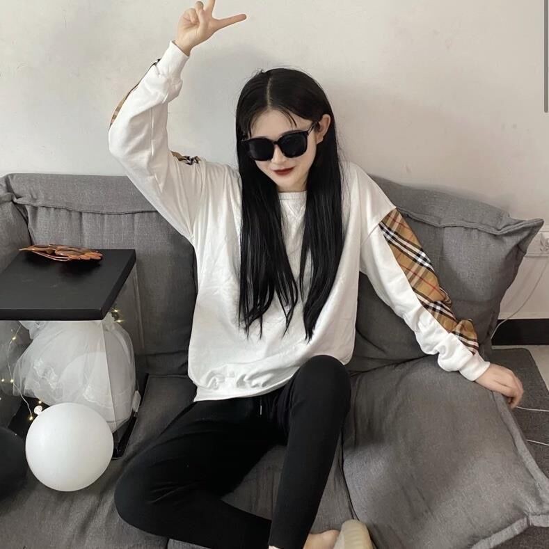 New ladies Korean loose seams with velvet warm sweaters