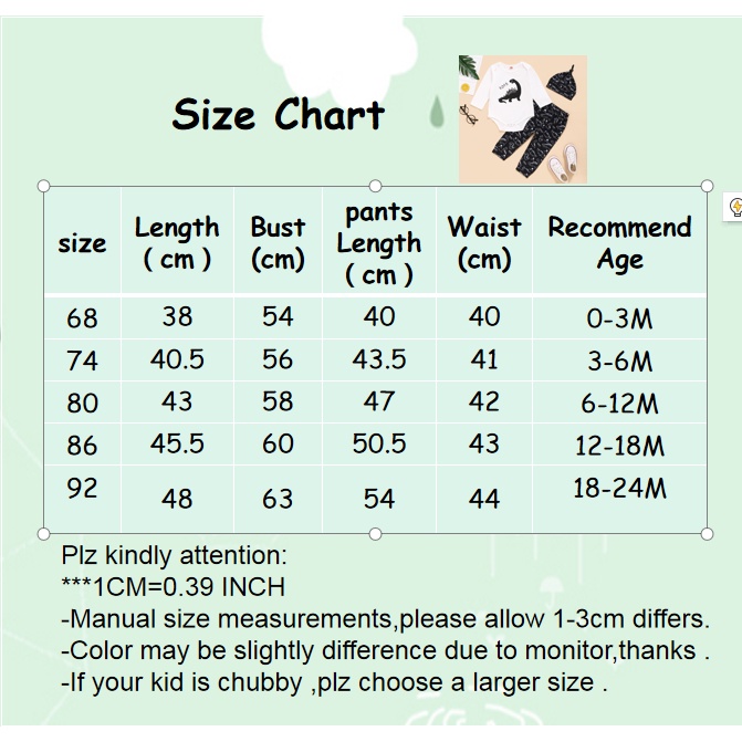 Set đồ 3 món Mikrdoo gồm áo liền quần dài tay in hình khủng long + quần dài kèm mũ cotton cho trẻ sơ sinh