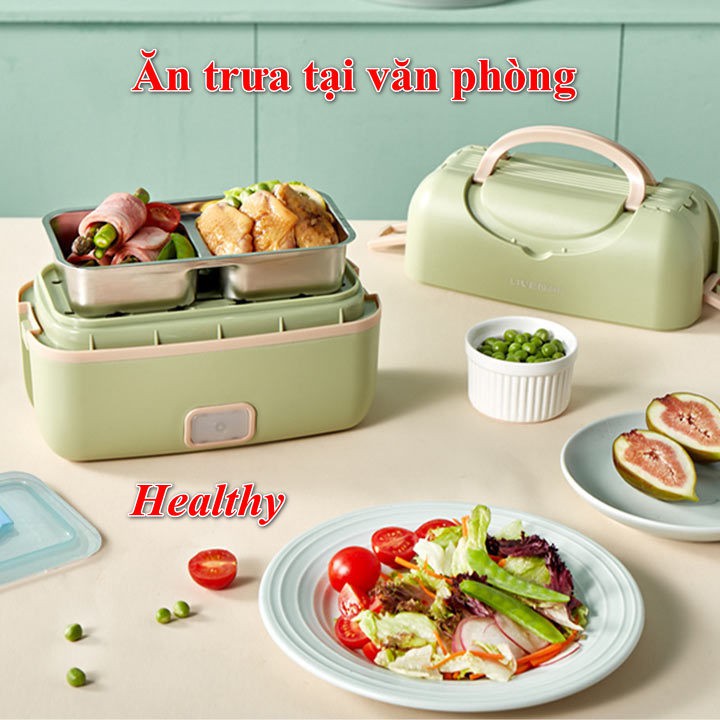 Hộp cơm cắm điện giữ nhiệt, hấp đồ ăn tiện lợi siêu đẹp Liven FH18 | BigBuy360 - bigbuy360.vn