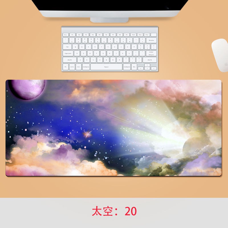 Thảm Lót Bàn Phím Cỡ Lớn In Hoạt Hình Vũ Trụ Dễ Thương