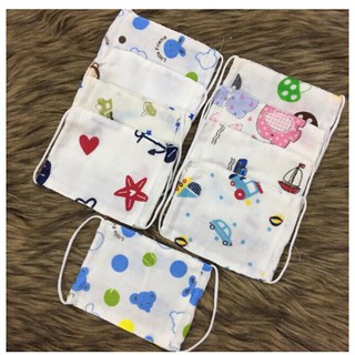 Set 5 khẩu trang cho bé bằng vải xô