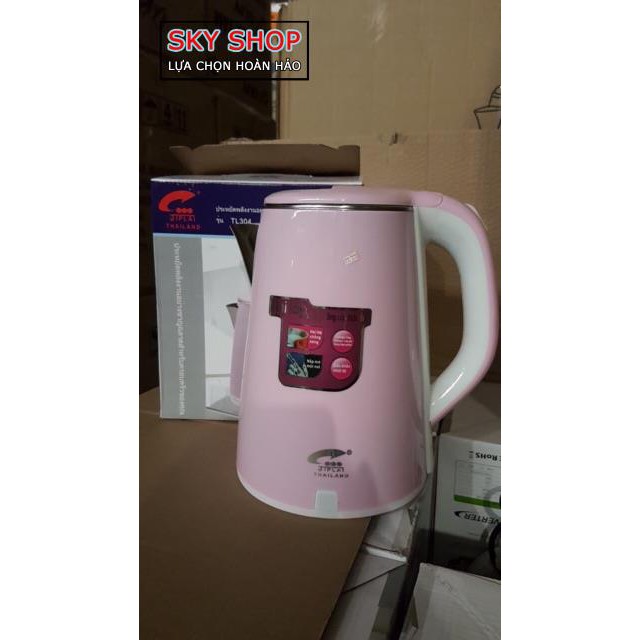 ⚡Ấm siêu tốc 2 lớp JipLai Thái Lan 2.5L⚡