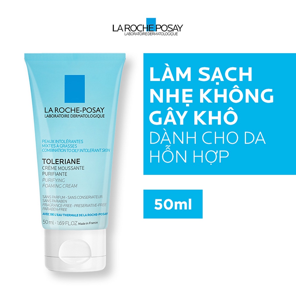 LA ROCHE POSAY TOLERIANE PURIFYING FOAMING CREAM - SỬA RỬA MẶT TẠO BỌT DÀNH CHO DA HỖN HỢP, DA DẦU