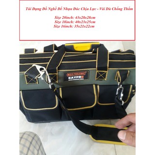 Túi Đựng Đồ Nghề Đế Nhựa Siêu Bền, Chống Thấm EAPRE, Giỏ Xách Đồ Nghề Đế Cứng, Túi Đựng Dụng Cụ Đáy Nhựa, Túi Xách Đồ