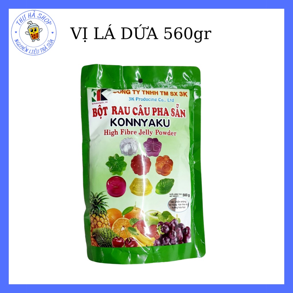 bột rau câu konnyaku / bột rau câu pha sẵn (nhiều vị 560g)