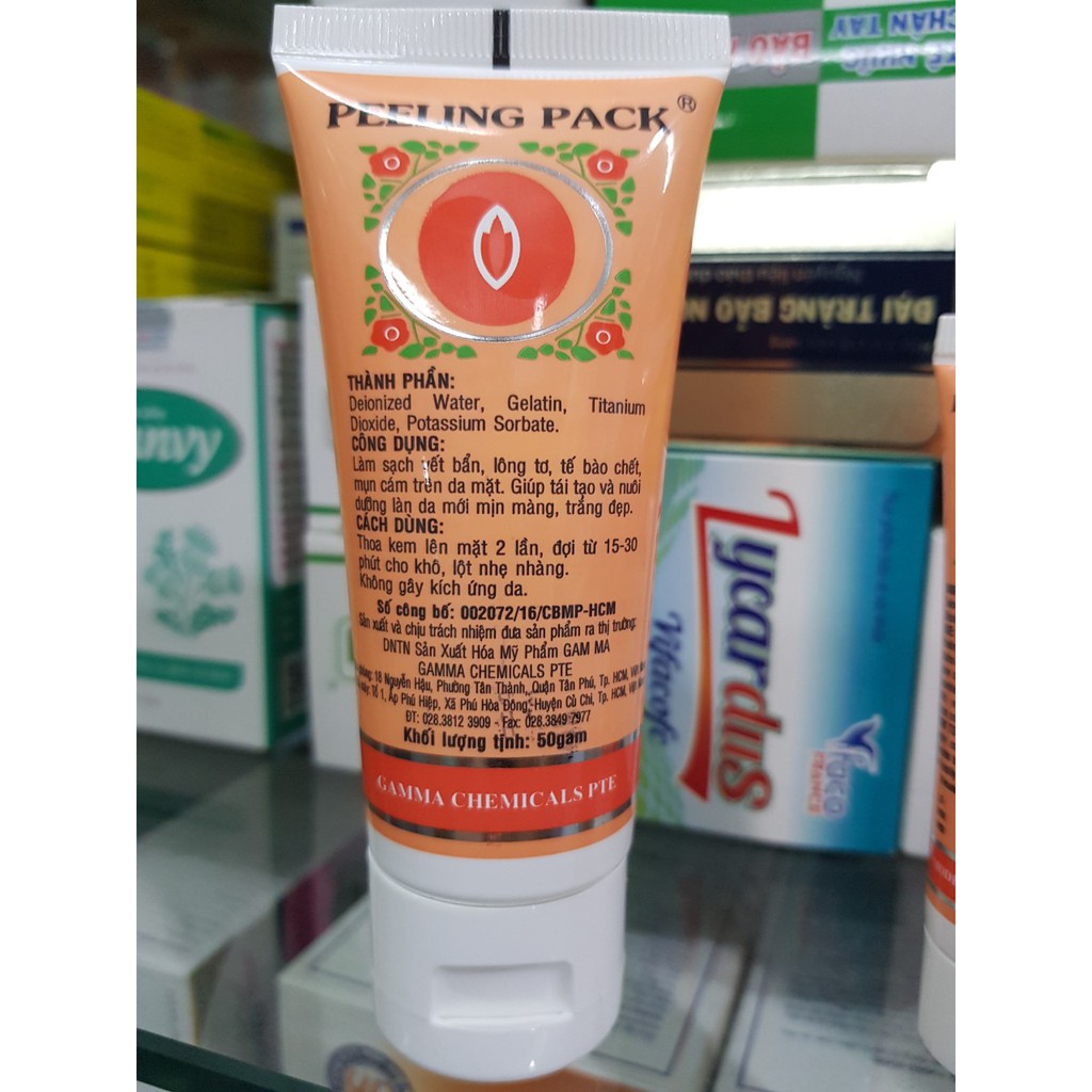 tube gel mặt nạ lột mụn peeling pack