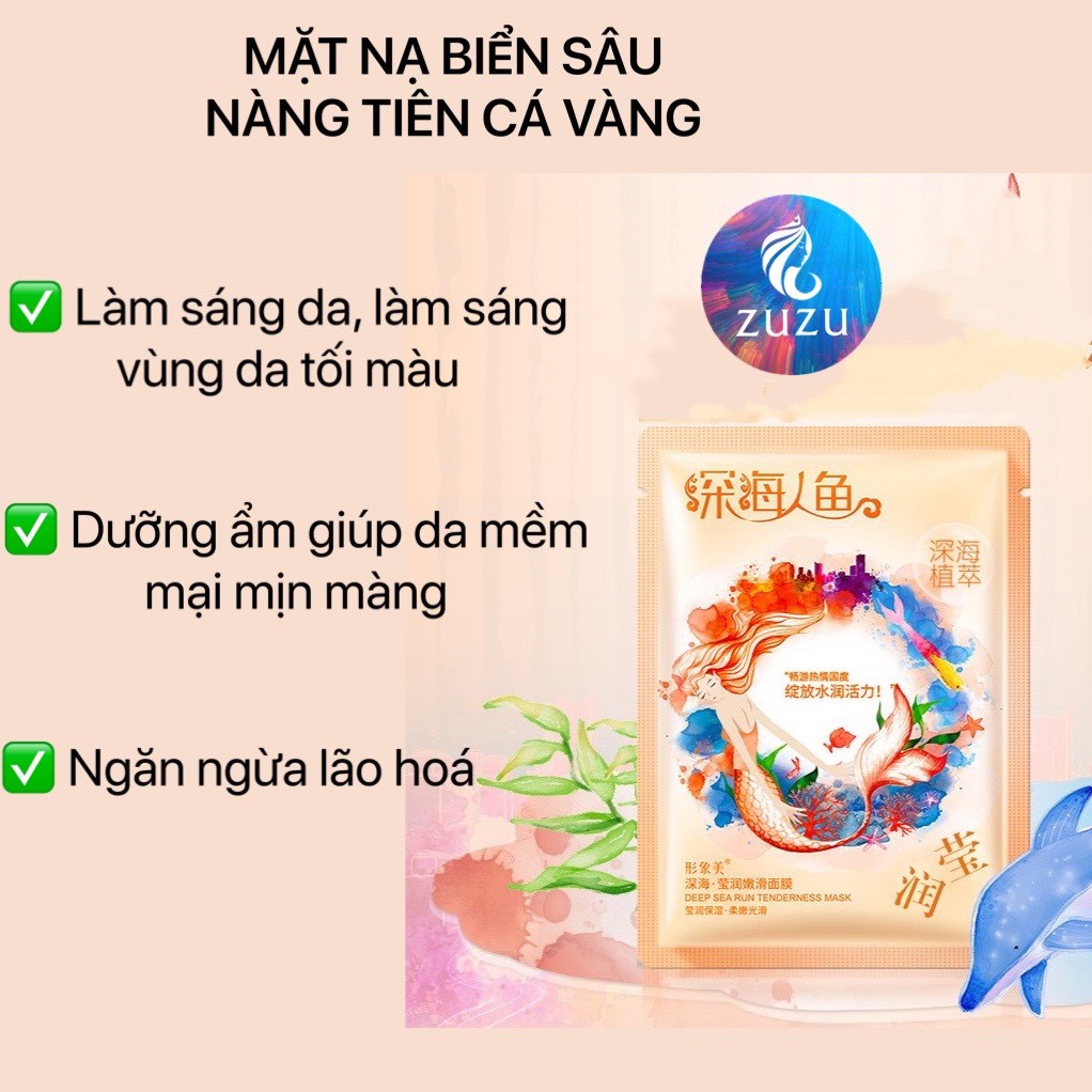 N10 Mặt nạ giấy, Mặt nạ nàng tiên cá Nội Địa dưỡng ẩm làm sạch sâu