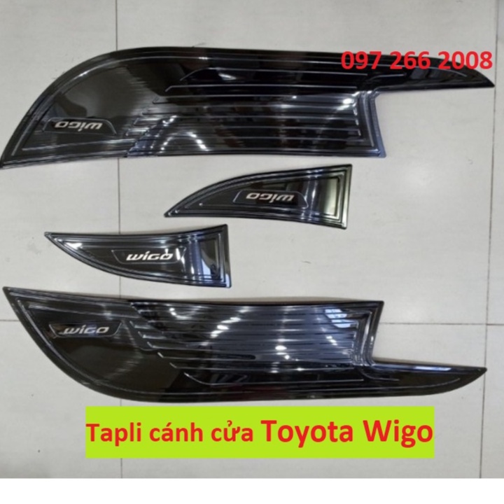 Ốp Tapli Cánh Cửa, Màng Loa xe Toyota Wigo 2018 - 2021 Mẫu Titan cao Cấp
