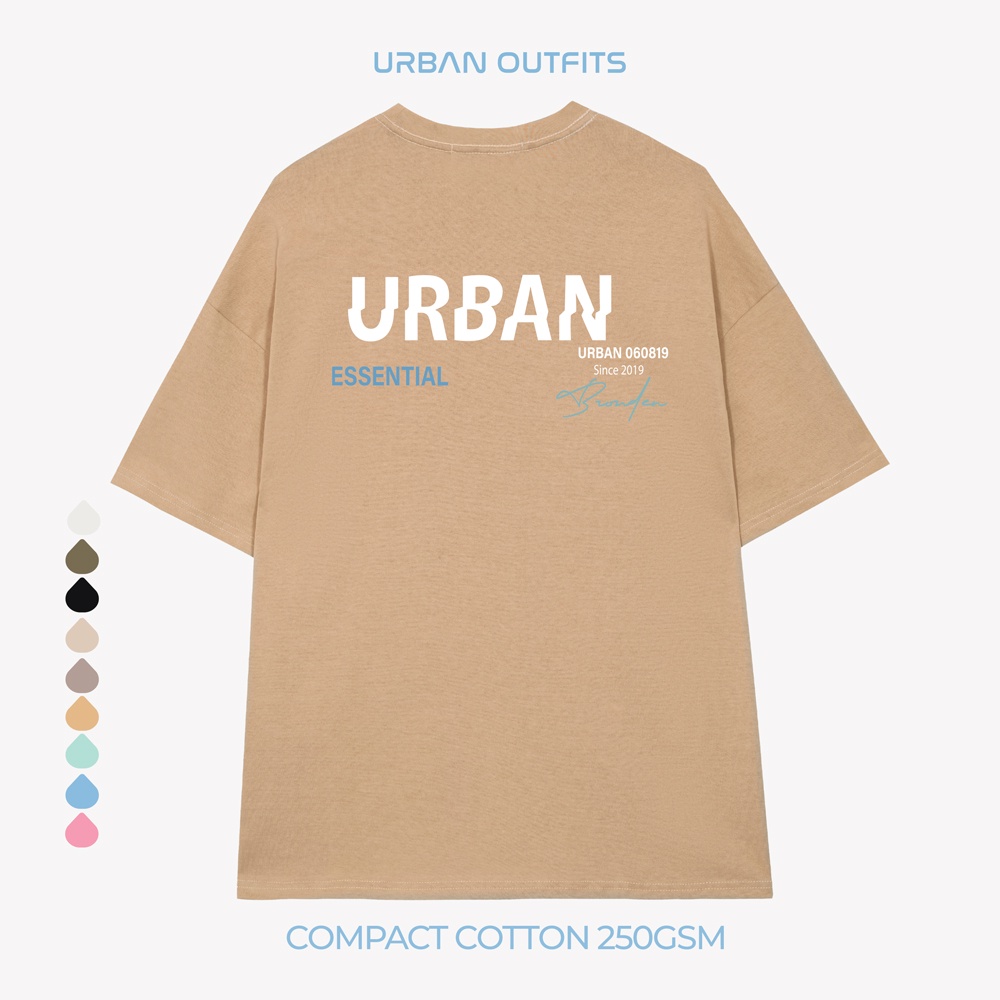 Áo Thun Tay Lỡ Form Rộng URBAN OUTFITS  ATO105 Local Brand In BRONZE ver 2.0 Chất Vải 100% Compact Cotton 250GSM