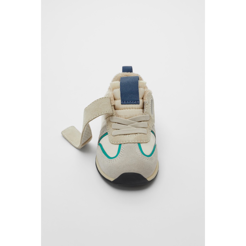 Giày sneaker Z.a ra da lộn kẻ xanh