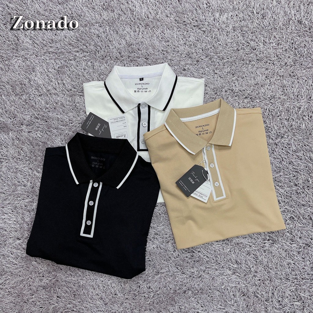 Áo phông có cổ cao cấp sang trọng, áo may tay độ khó cao chất vải cotton co giãn - Áo Polo nam mặc hè - Mã A01 ZONADO | BigBuy360 - bigbuy360.vn