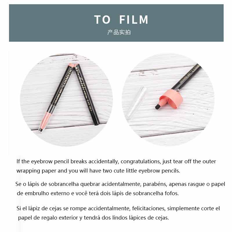 Bút chì kẻ lông mày dạng xé không thấm nước và mồ hôi tiện dụng