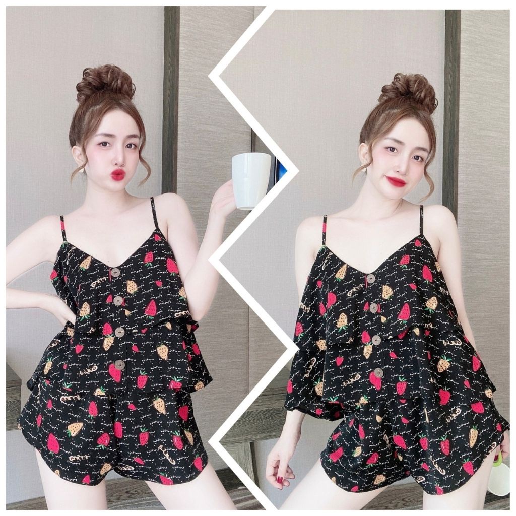 Đồ ngủ nữ❣️FREE SHIP❣️Đồ ngủ sexy lụa Mango cao cấp mềm mại xinh xắn &lt; 70kg