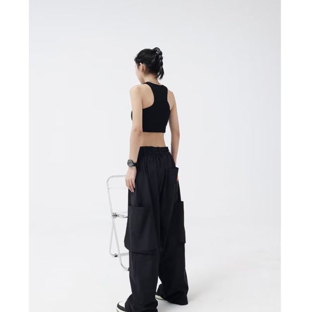 Quần ống rộng Phong Cách vintage Thời Trang Cho quần jogger Nam quần dài ống rộng nam quần nam ống suông