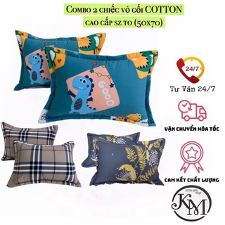 2 chiếc vỏ gối cotton 100% _sz to (50x70)