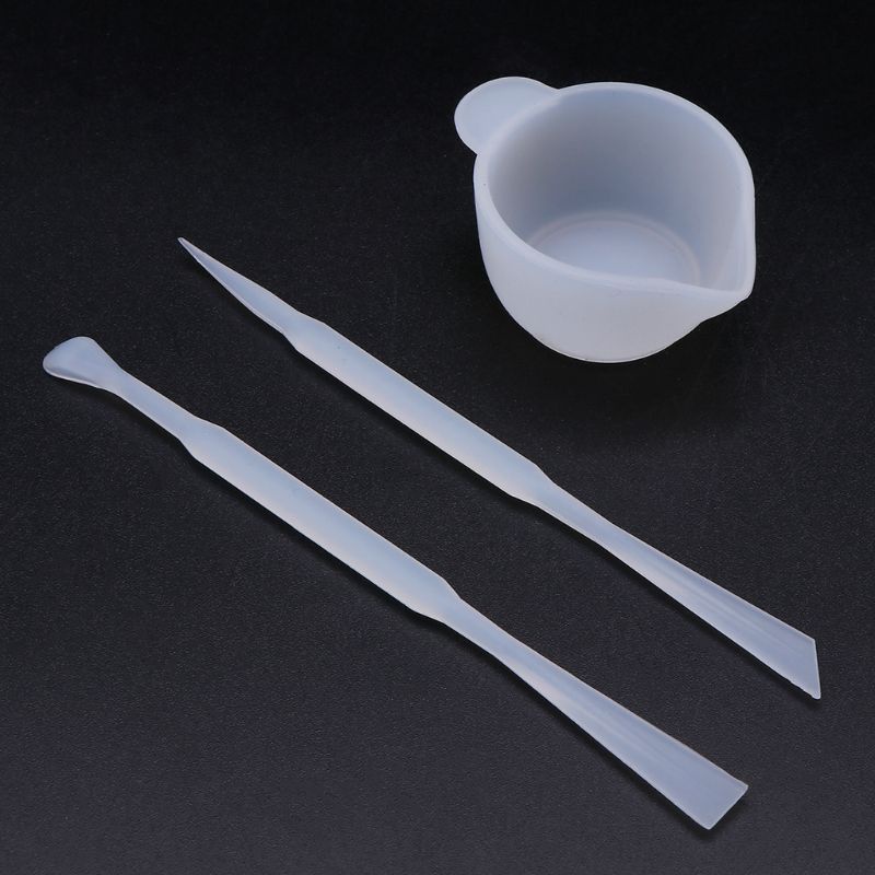 Bộ cốc và thanh silicone đổ trộn resin epoxy làm trang sức thủ công DIY