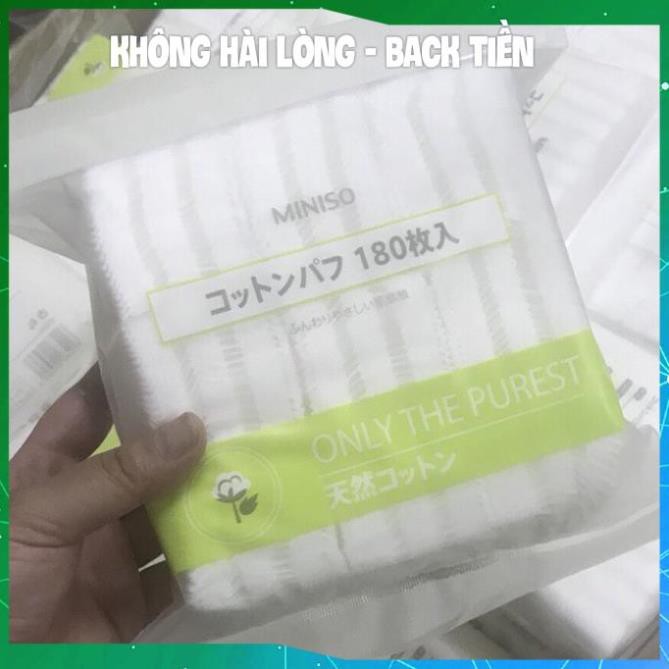 [HÀNG CHÍNH HÃNG] Bông tẩy trang COTTON Mềm Mại Mịn Miniso Nhật Bản 180 miếng KING DC Làm Sạch Bụi Bẩn Dễ Dàng | BigBuy360 - bigbuy360.vn