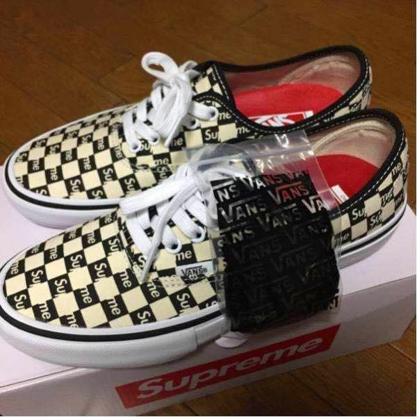 【With shoe box】Giày Vans Authentic Pro supreme checkers Lười Caro [Full Box + Vớ] uy tín