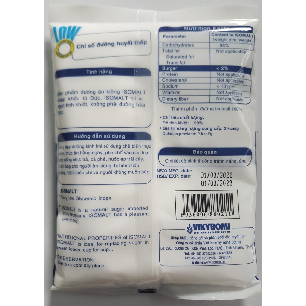Đường Ăn Kiêng Isomalt vikybomi Gói 300G | BigBuy360 - bigbuy360.vn
