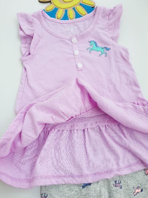 Set bé gái Carter ngựa tím hồng vnxk