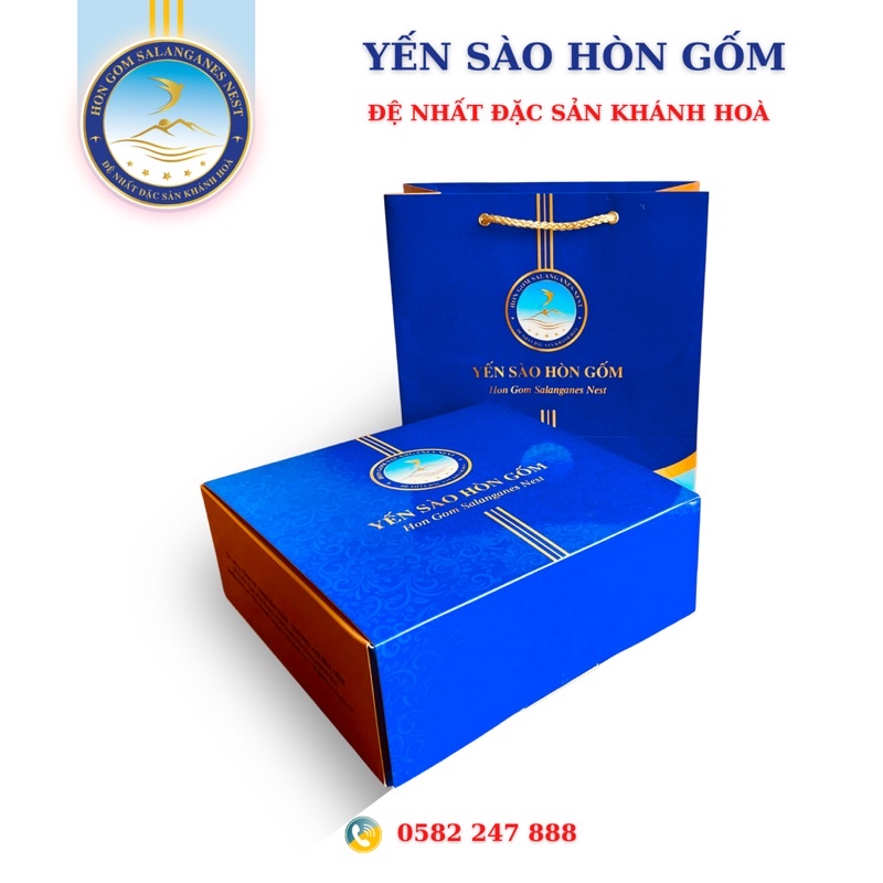 Yến Sào Khánh Hoà Tinh Chế Thượng Hạng [Hộp 50/100g] Yến Sào Hòn Gốm Chính Hiệu Khánh Hoà - H G SALANGANES NEST