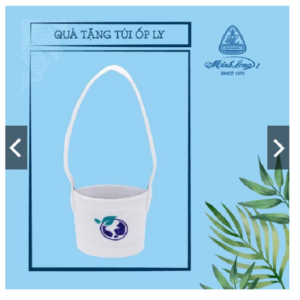 Ca sứ dưỡng sinh Minh Long họa tiết Đại Dương 0.48Lít (Kiểu 4) - Nắp đậy có gioăng cao su giữ nhiệt tốt + Tặng túi xách