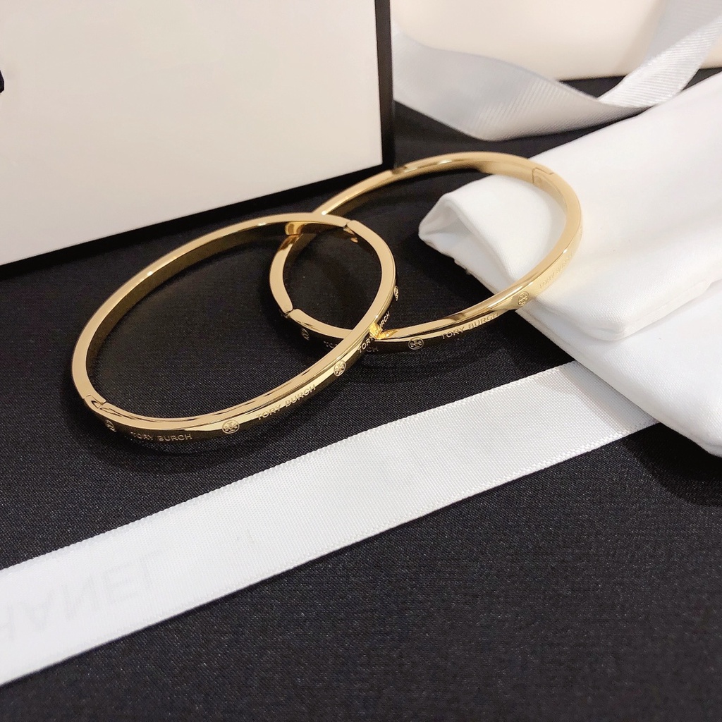 TORY BURCH Vòng Đeo Tay Bằng Thép Không Phai Màu Đỏ Sang Trọng