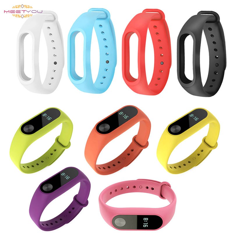 Dây Đeo Thay Thế Chất Liệu Silicon Nhiều Màu Cho Miband 2 Xiaomi Mi Band 2