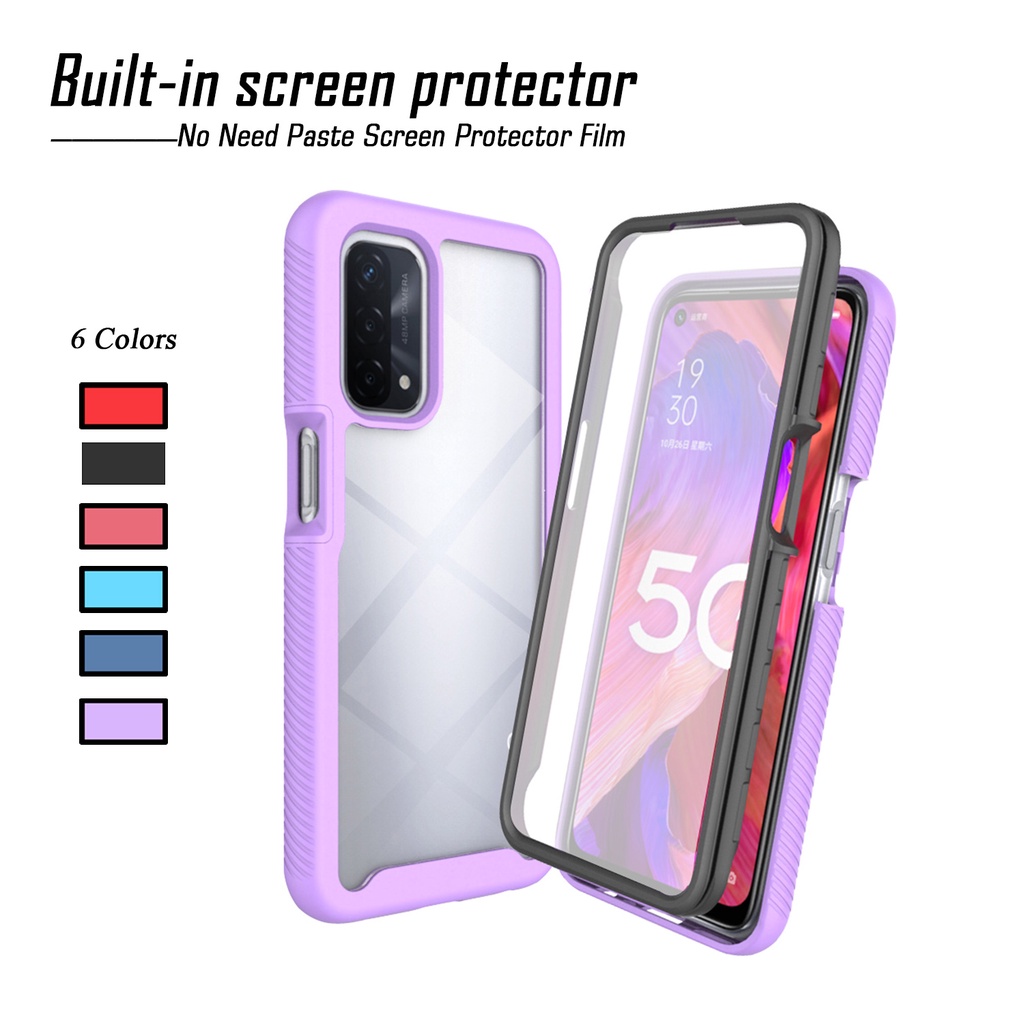 Ốp Điện Thoại Trong Suốt Chống Sốc Màu Gradient 2 Trong 1 Cho OPPO A94 / A74 5G