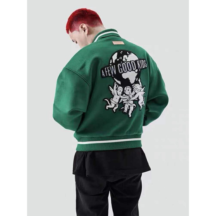 ÁO KHOÁC BOMBER Varsity Jacket A FEW GOOD KIDS MÀU XANH