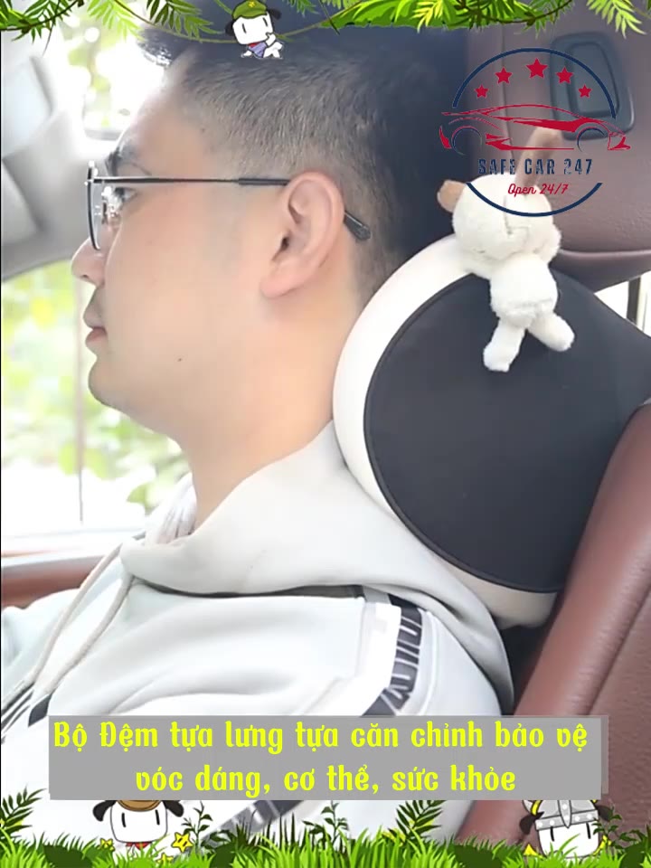 Đệm Tựa Lưng và Gối Tựa Đầu BOGi Cao Su Non,Vải Nhung Cho Xe Ô tô Và Ghế Văn Phòng Chống Đau Lưng,Tự Điều Chỉnh Tư Thế | BigBuy360 - bigbuy360.vn