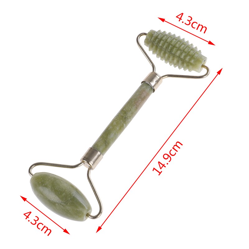 Cây Lăn Mát Xa Mặt / Cổ / Cơ Thể Bằng Đá Ngọc Bích Tự Nhiên