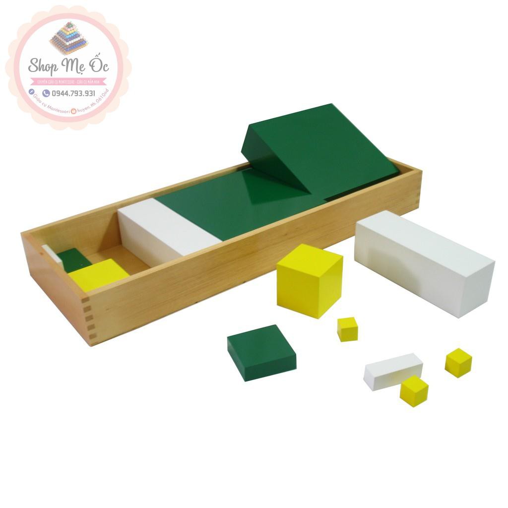 Giáo cụ Montessori - Nhân 3 khối lập phương