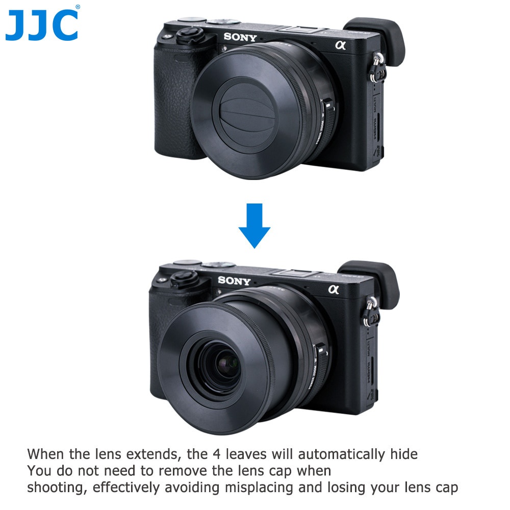 JJC ABS Camera Auto Lens Cap for Sony 16-50mm f/3.5-5.6 OSS Alpha E-mount Lens SELP1650 Automatically Lens Cap Protector
