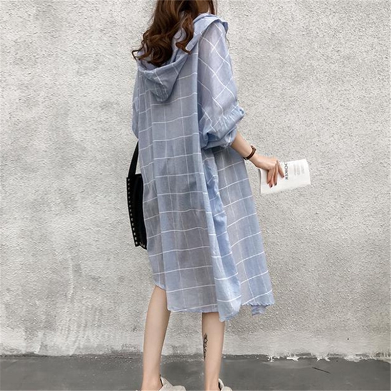 Áo Khoác Mỏng Tay Dài Kẻ Sọc Thiết Kế Trẻ Trung Cho Nữ | BigBuy360 - bigbuy360.vn