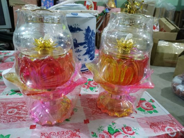 Đèn dầu kim sa thủy tinh cao cấp