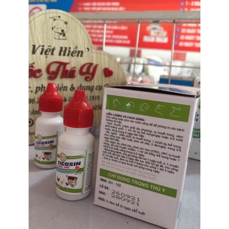 Tilmicosin 10ml,tr.ị h.en kh.ẹ.c,CRD,ORT, vi.ê.m ph.ổ.i d.ính sư.ờn
