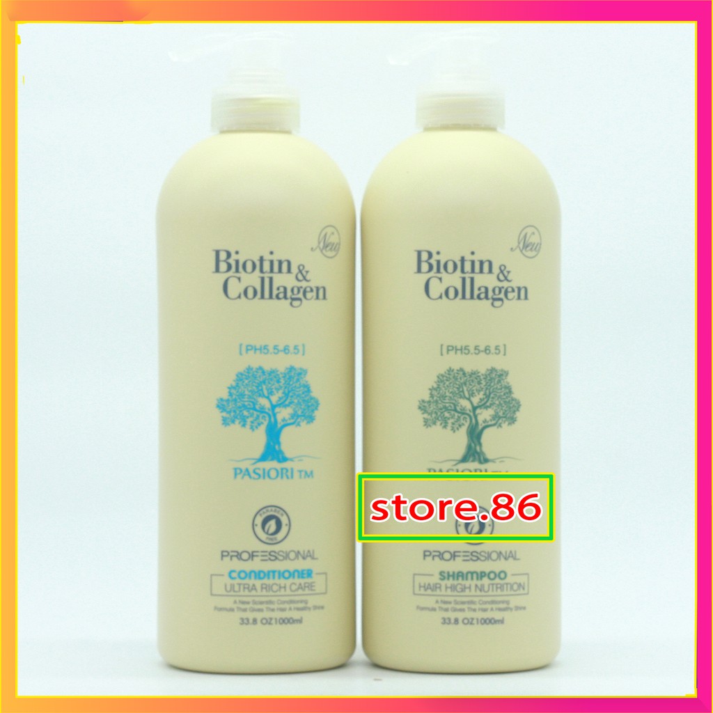 Dầu gội BIOTIN COLLAGEN store.86 mùi thơm sang dễ chịu siêu mềm mượt kích thích mọc tóc chống rụng tóc cặp 500ml - 1000m | BigBuy360 - bigbuy360.vn