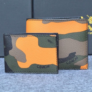 Ví Coach Nam F87192 chính hãng màu camo xanh cam