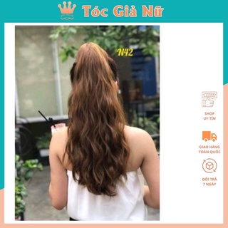 Tóc giả nữ đẹp ngoặm xù dợn 60cm, sợi tơ cao cấp, N42