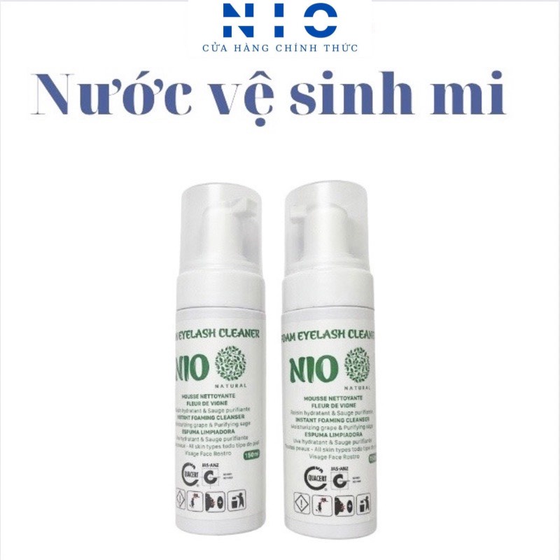 Nước vệ sinh mi, tạo bọt ,không cay NIO (chai lớn 150ml)