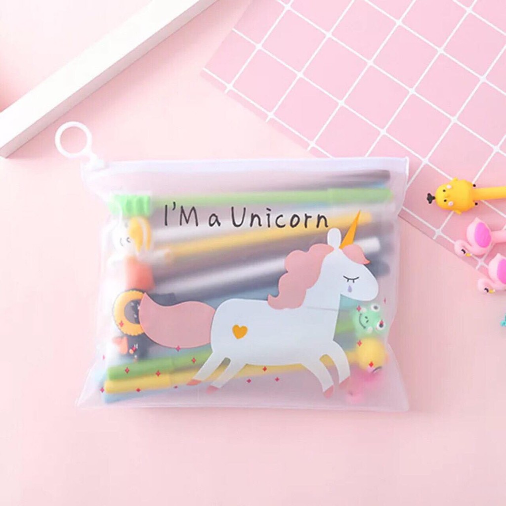 Set 20 bút kèm 1 túi đựng cute (Mực màu đen)