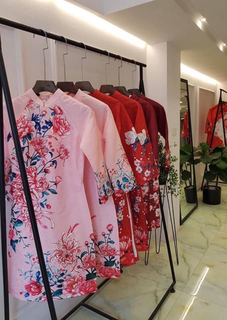 Áo dài thêu Tết Vigo