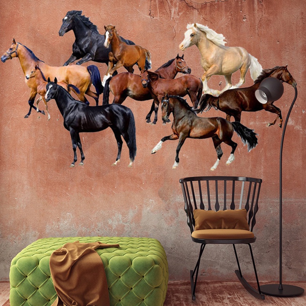 Decal dán tường Họa Tiết Cá Ngựa Độc Đáo Trang Trí Nội Thất