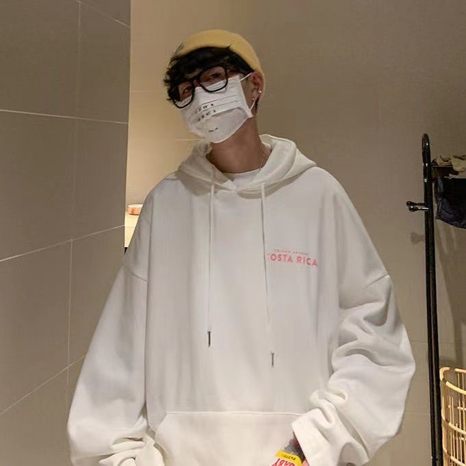 Áo Hoodie Dáng Rộng In Họa Tiết Thời Trang Thu Đông Hàn Quốc Mới Cho Nam